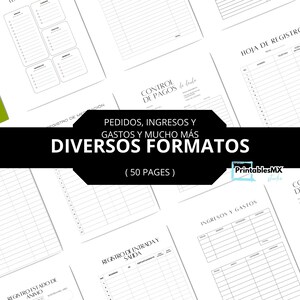 50 Plantillas PDF  Tamaño  carta 8.5x11 pulgadas Planificadores, Seguimientos y Registros para Organización Personal descarga inmediata
