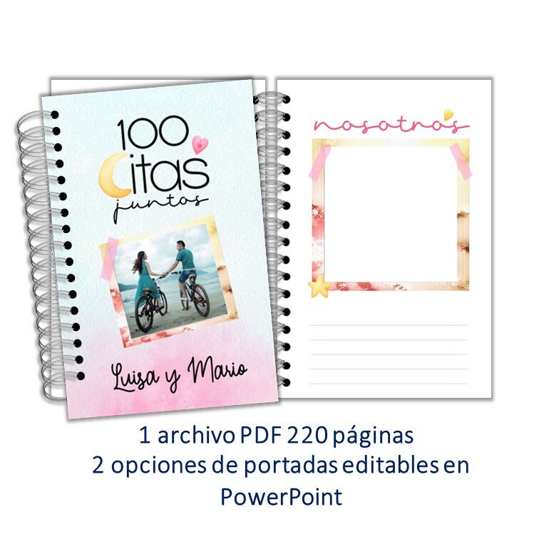 Libreta 100 Citas Juntos +pulseras Y Fotos Tipo Polaroid