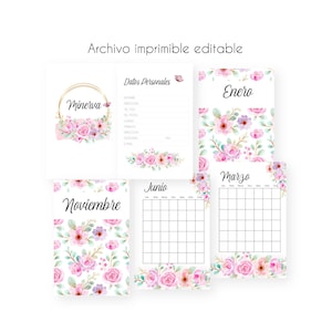 Printable Weekly Agenda Undated Perpetual Half Editable Letter Immediate Download