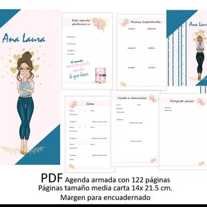 Social Worker Agenda, Half Letter PDF editable covers