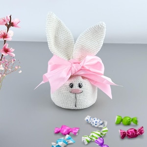 Crochet pattern Cute Easter Bunny Bags, English US Terms & Swedish