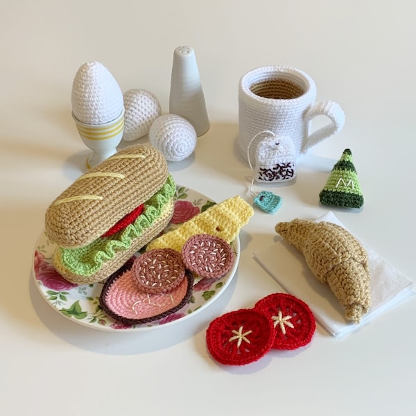 Muster gehäkelt Frühstück, Englisch US Begriffe & Schwedisch