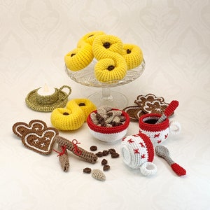 Crochet Pattern Christmas set, English US Terms & Swedish, Virkmönster Glöggset