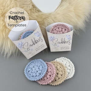 Scrubbie Crochet Pattern + Vintage Template for handmade Scrubbie packaging
