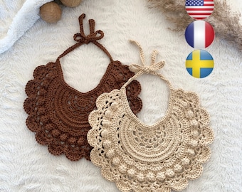Crochet Vintage Baby Bib Pattern (PDF)