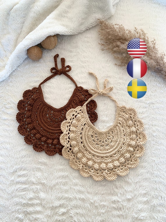 Crochet Vintage Baby Bib Pattern (PDF)