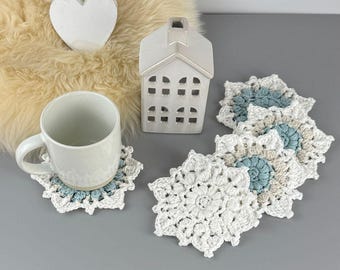 Crochet Snowflake Coaster pattern, Christmas Coaster