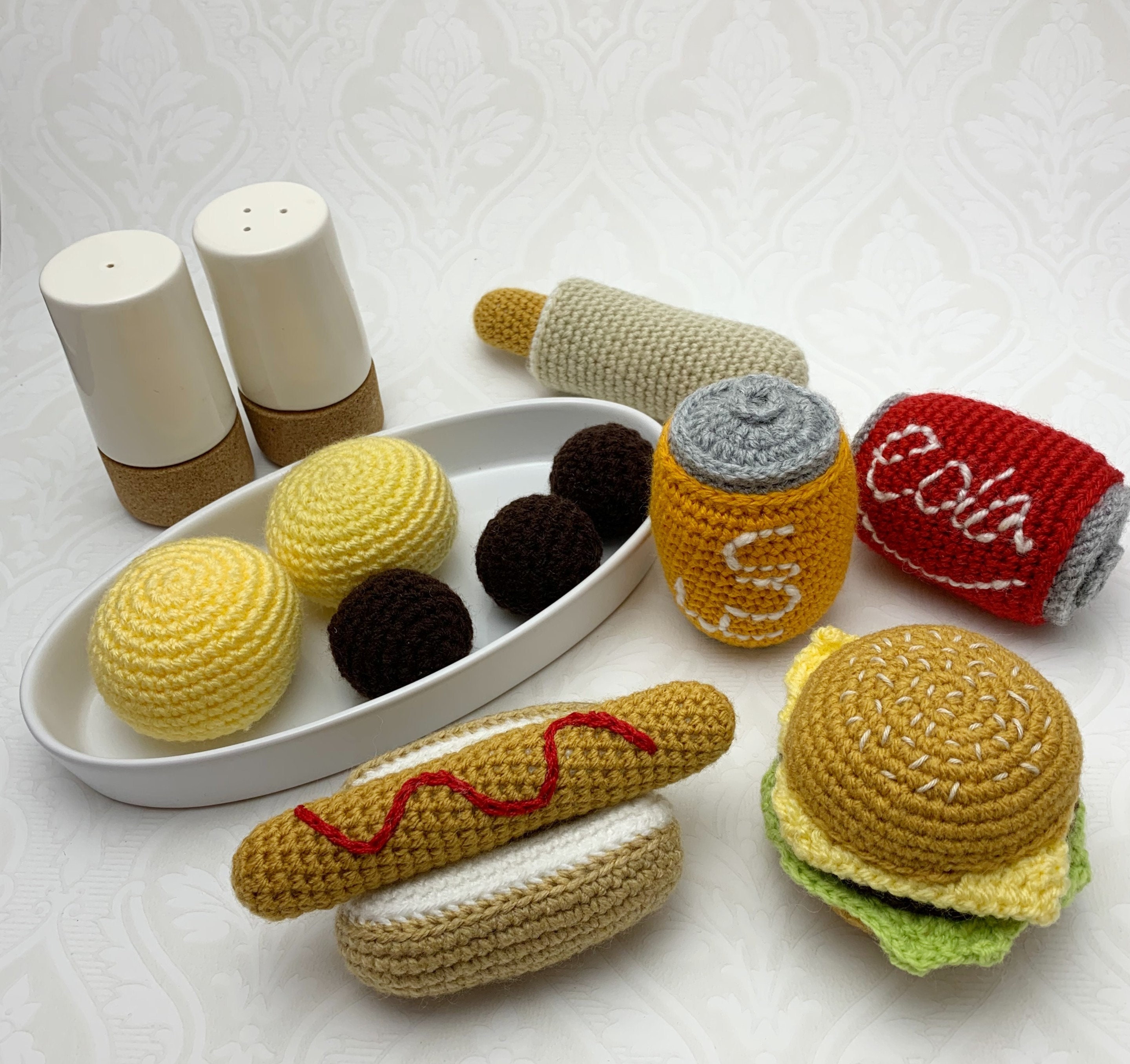 Crochet pattern Fast Food English US Terms