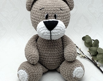 Crochet Big Teddy Bear Pattern, US & Swedish Terms (PDF)