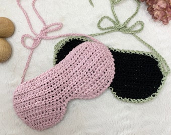 Crochet pattern Eye mask, Sleeping mask, English US Terms & Swedish