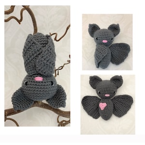 Crochet Pattern cute halloween Bat, English US Terms & Swedish, Virkmönster gullig Fladdermus