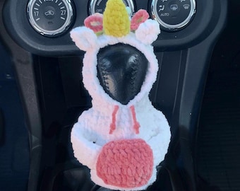 Crochet pattern Gear shift Unicorn Hoodie, English US Terms & Swedish