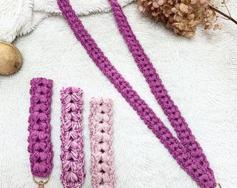 Crochet pattern Lanyard and Wristlet Poppy PDF