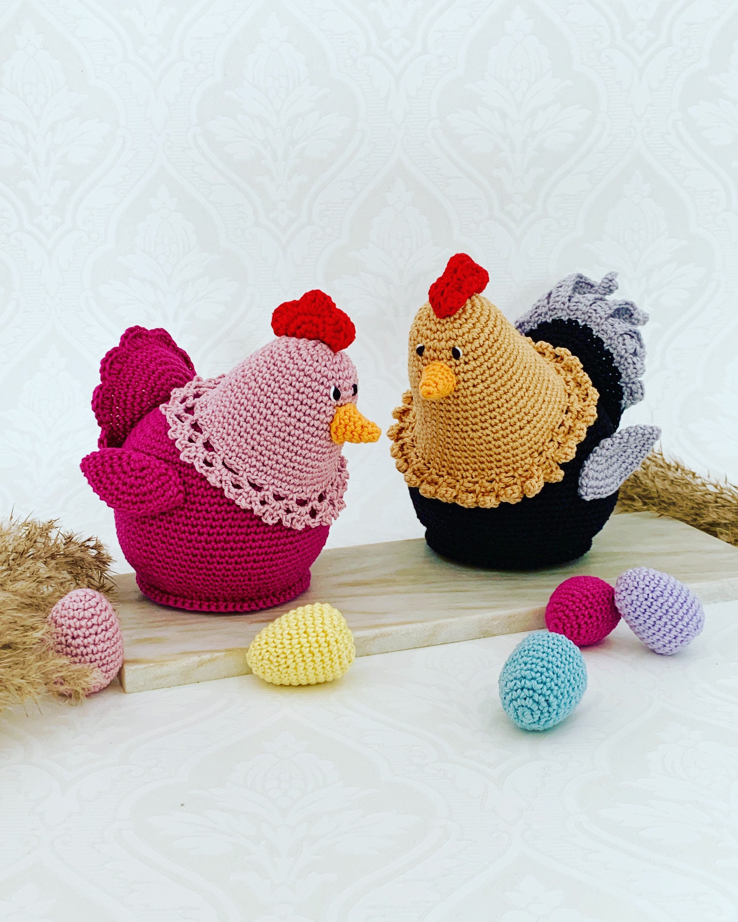 Crochet Pattern Easter Hen & Rooster English US Terms and - Etsy Canada