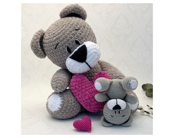 Crochet Teddy Bear Pattern, Best Friend, US & Swedish Terms (PDF)