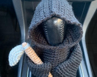 Crochet pattern Reaper Gear shift Hoodie, English US Terms & Swedish