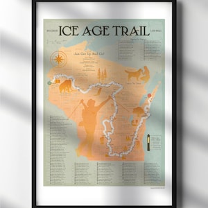 Wisconsin Ice Age Trail Map Checklist (print only)