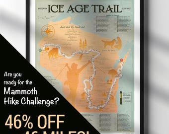 Wisconsin Ice Age Trail Map Checklist (print only)