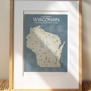 Wisconsin State Park Map Checklist (print only)