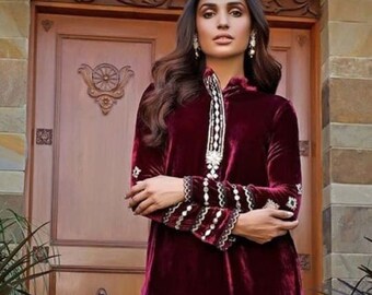 Velvet Salwar Kameez - Etsy
