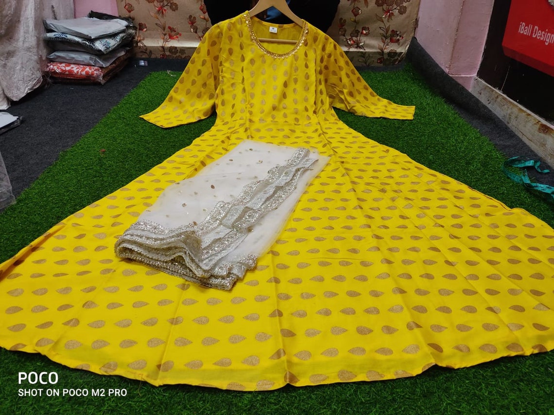 Pakistani Designer Kurti Dupatta Set for Women & Girls Yellow | Etsy