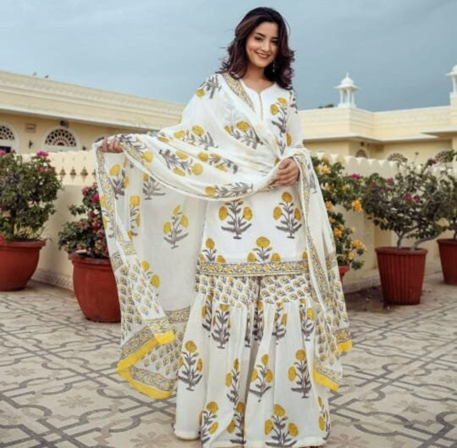 Premium Soft Cotton Sharara Kurti Set Pakistani Designer Etsy