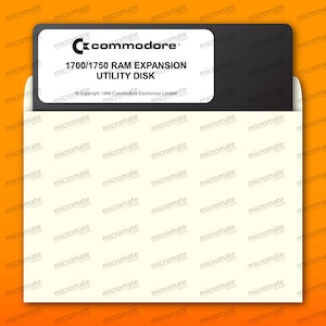 Commodore 1700/1750 128k/512k RAM拡張ユニット C128 5.25 ユーティリティフロッピーディスク