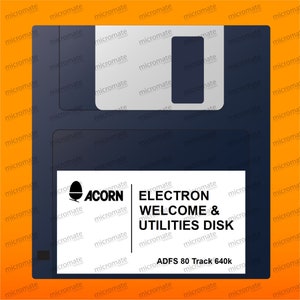 Acorn Electron Plus 3 ADFS 3.5 Welcome & Utilities Floppy Disk - 80 Track