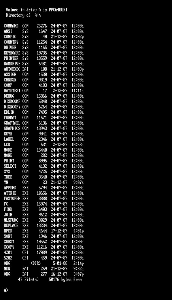 Amstrad PPC512/640 MS-DOS 3.3 System Startup & Utilities 3.5