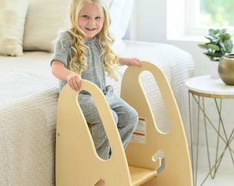 Mitwachsender Tritthocker 3-in-1