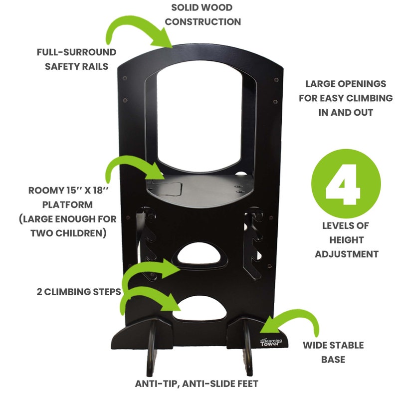 Learning Tower Ebony Etsy