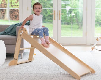 2-in-1 Lerne 'N Rutsche mit Kletterer (natürlich)