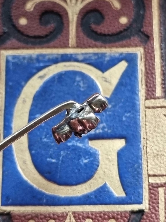 Antique Gold Ruby and Paste Stickpin - image 5