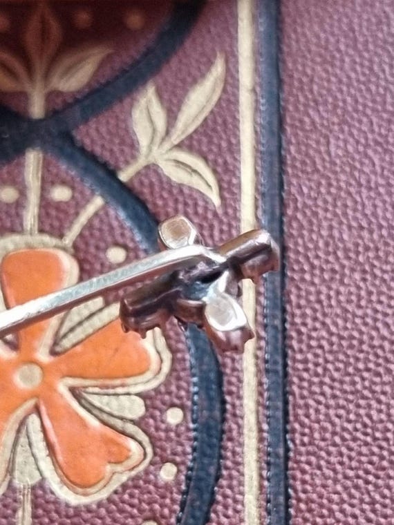 Antique Gold Ruby and Paste Stickpin - image 8