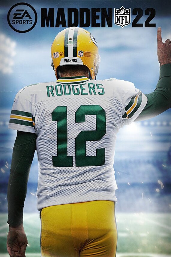 Madden 22 Poster Handed Aaron Rodgers Etsy