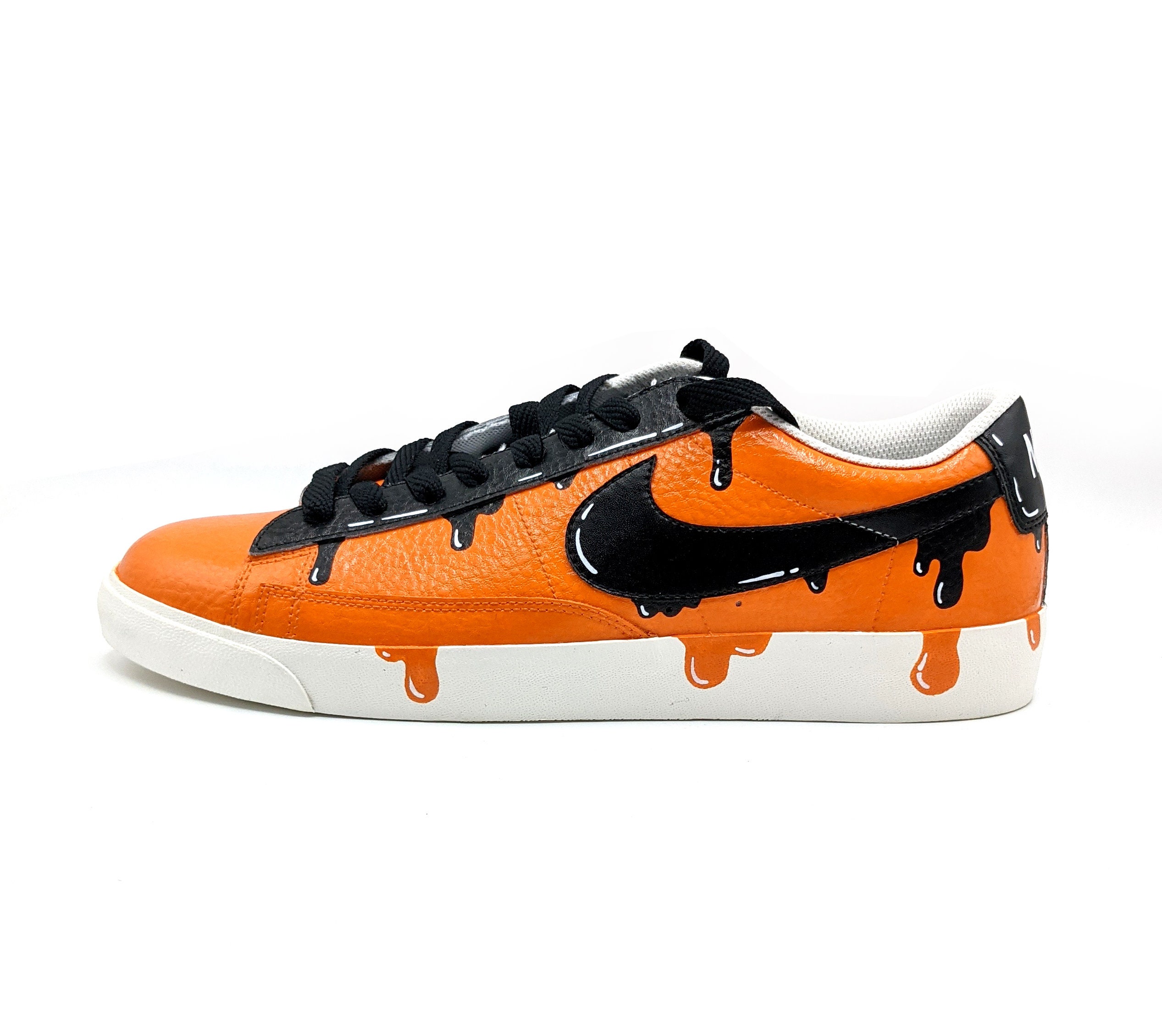 Custom Nike Blazers Orange Drip Etsy UK