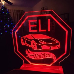 Personalized Hot Wheels LED light Multicolor changing base