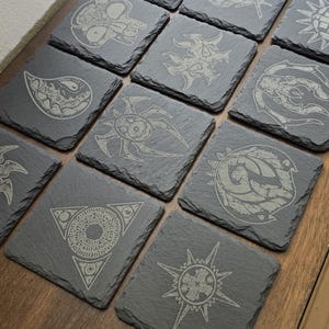 MTG slate coaster set