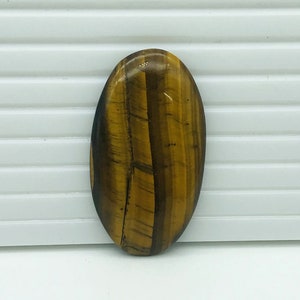 Brown Tiger Eye Cabochon Natural Tiger Eye Gemstone 39X22X5 MM.