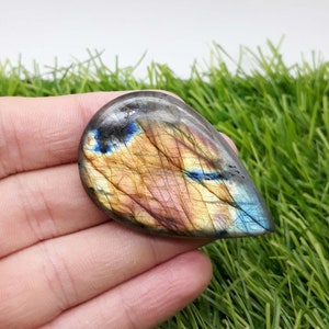 Natural Labradorite Cabochon Top Quality Gemstone Loose Stone 49X30X8 MM 98 Carat.
