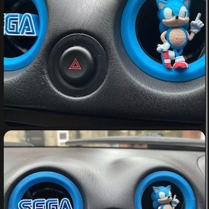 Sonic Sega Mazda MX5 Miata Eunos air vent covers X2 Fit MK1 MK2 Models