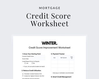 Bearbeitbares Arbeitsblatt für die Bonität | hypothekenvorbereitun (Digitales PDF)