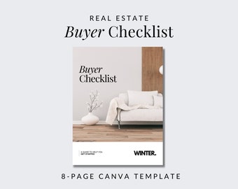 Checkliste für Käufer, 8-seitiges Canva Template