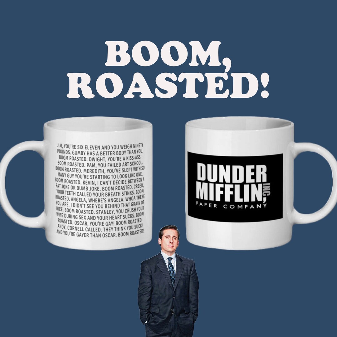 The Office US Boom Roasted Mug Michael Scott Roast Mug Coffee Etsy