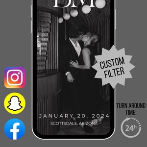 Custom Wedding Instagram, Snapchat, & Facebook Filter - Wedding filter, Birthday filter, wedding gift