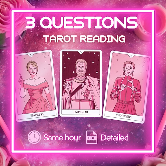 3 Question Tarot Reading – Personalized Psychic Guidance (PDF)