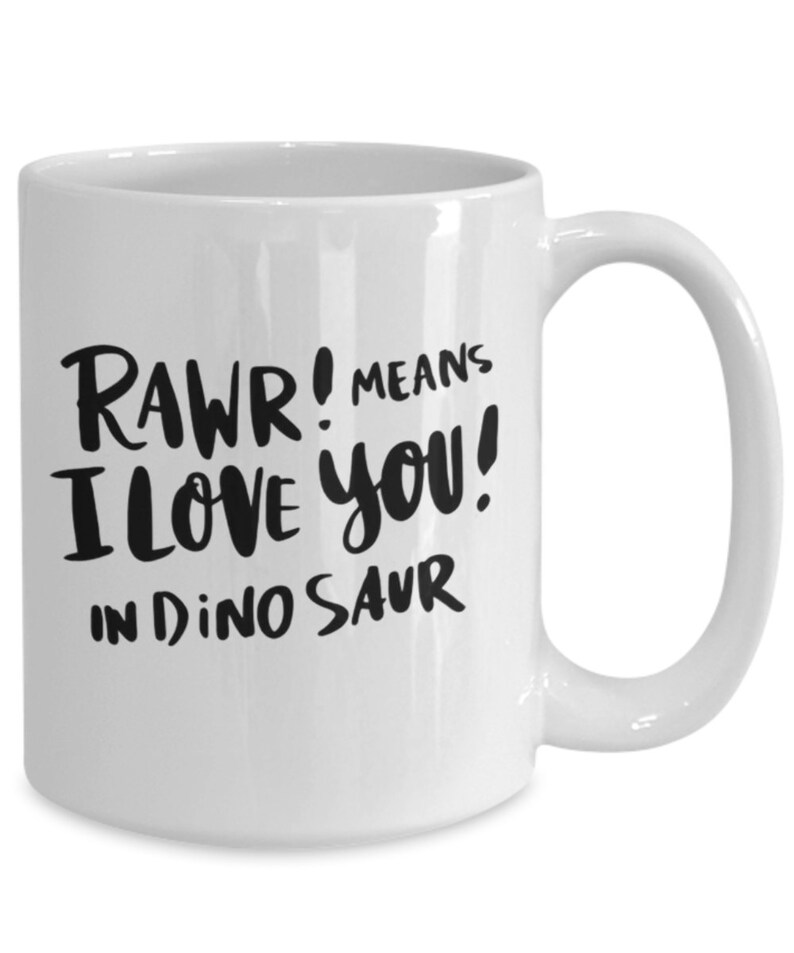 Rawr bedeutet ich liebe dich in DinosaurierTasse Etsy