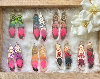 Mitten für Perlen, Ohrring, Cabochons, Cabochons, Spiegel-Cabochons, flache Rückseite