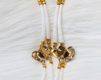 Lotus dentalion dangle earrings