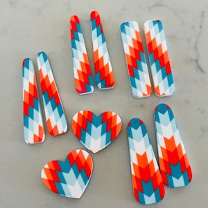 centers, acrylic centers, beading supplies, Aztec pattern, unique jewelry